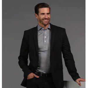 Collars & Co Semi-Spread Collar Polo Vantage Black Size M. NWT!!